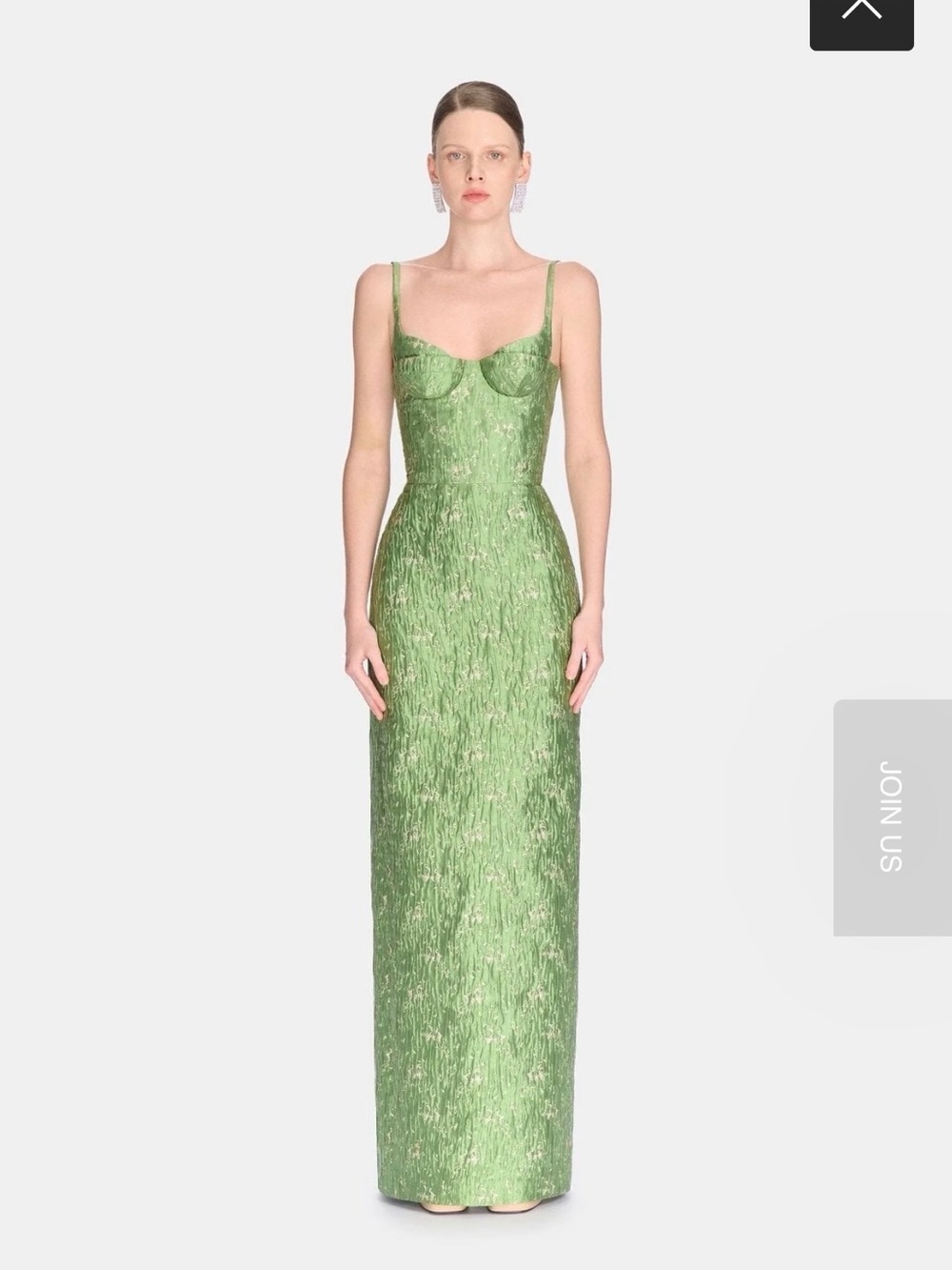NWT Montsand Brocade Bamboo Maxi Dress XS